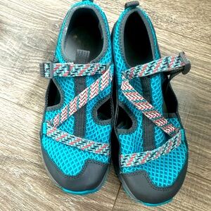 Chaco Youth 3 teal blue and gray Sandals